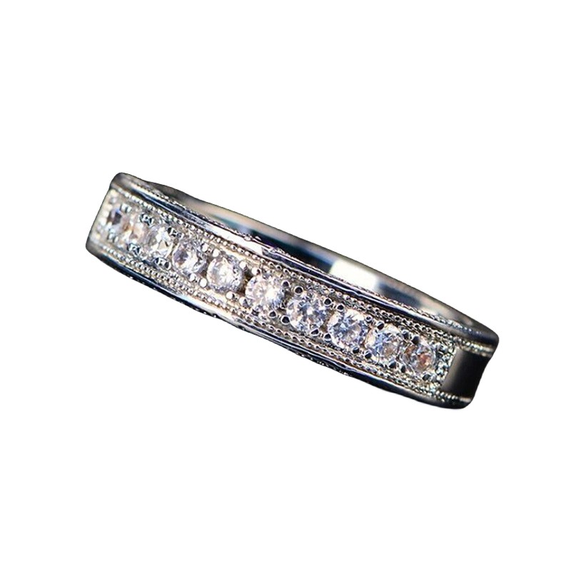 Wedding Rings: Sterg Sier 5A Cubic Zirconia Eternity Band Jewelry, Lover's Gift