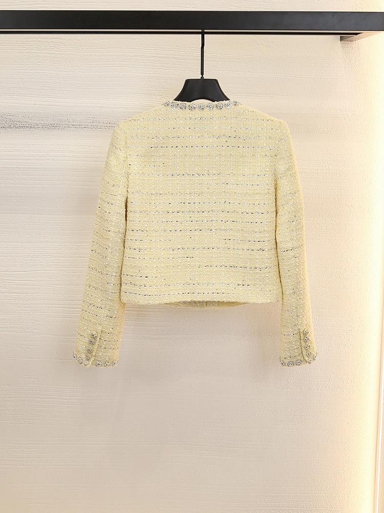 Self-portrait of Women's Check Tweed Short Coat Cardigan