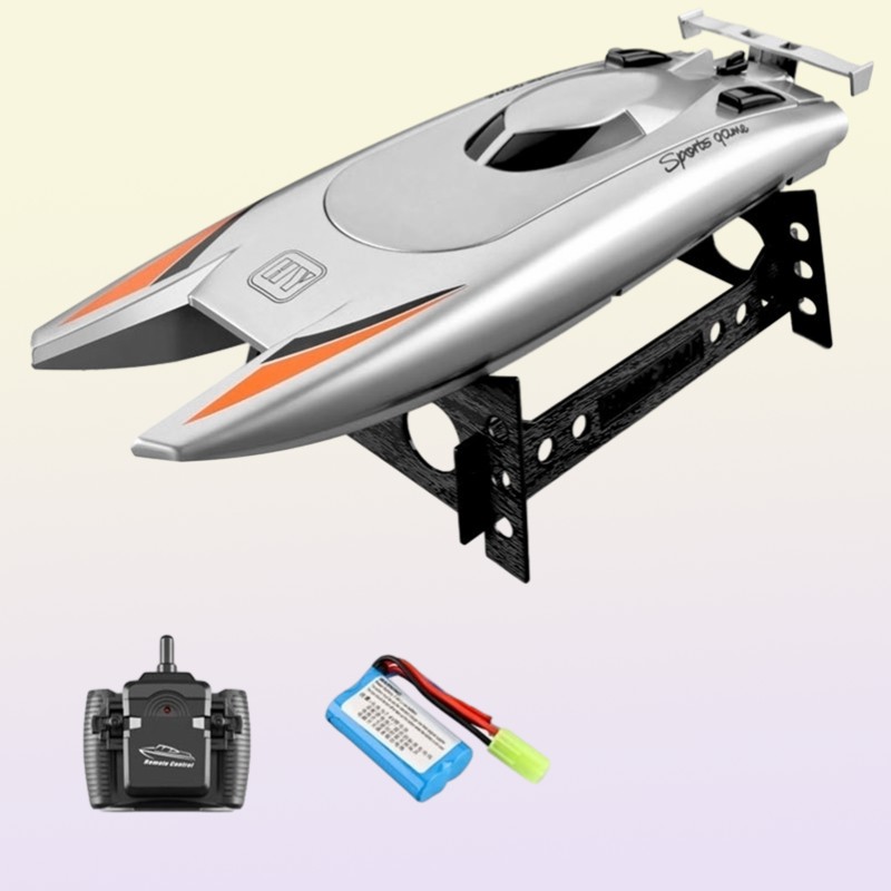 Electric RC Boats 2 4Ghz RC Racing Boat High Speed Yacht 30 KM H Remote Control Speedboat Rowing Ship Model USB Charging Water Gam