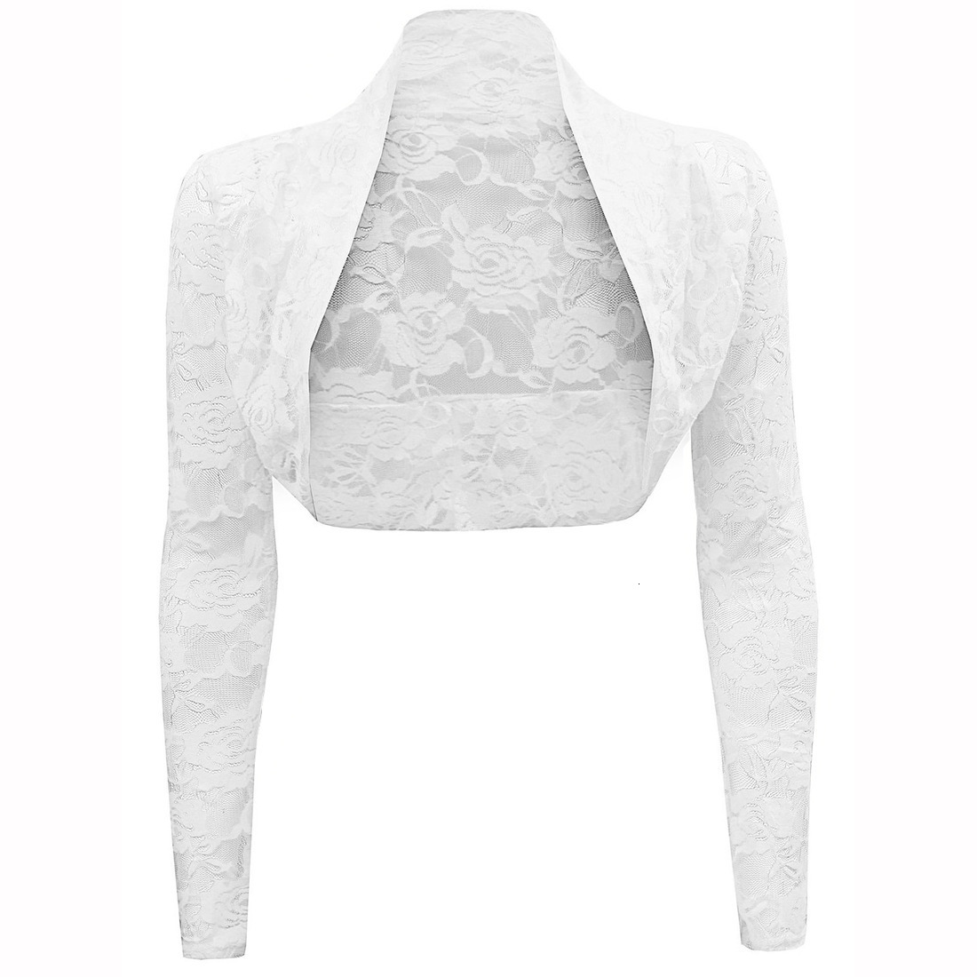 Belle Poque Women Shrug Summer Tops Ladies Long Sleeve Cropped Lace Bolero Formal Evening Party Elegant Slim Clothes Coat 210928