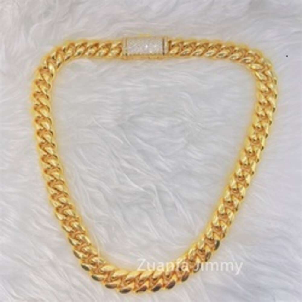 8mm 10mm 12mm 14mm Width Stainless Steel Hip Hop Style Iced Out Jewelry Vvs Moissanite Clasp Cuban Link Chain