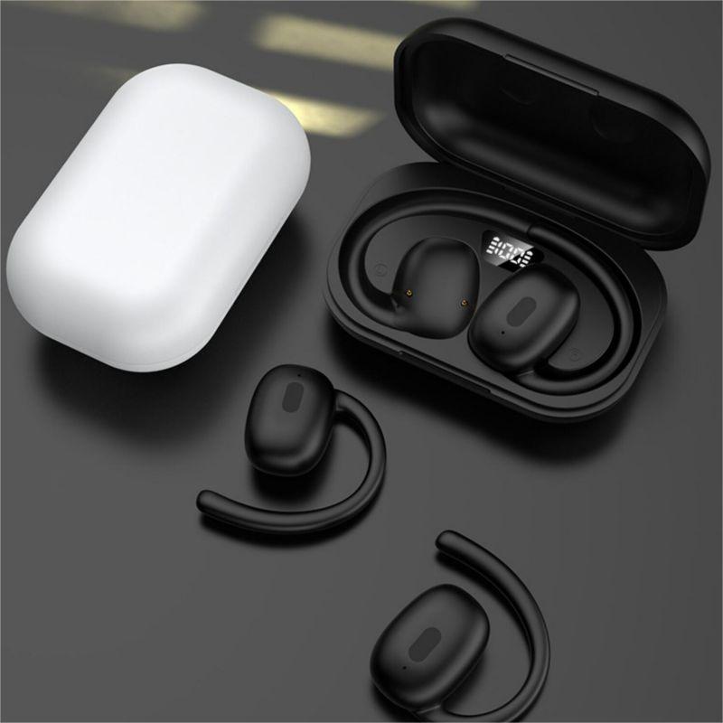 TWS Bluetooth headphone Wireless Earphone Bone conduction R23 Ear Hook Built-in Microphone LED display high Quality Headphone Sport Earphone Long endu