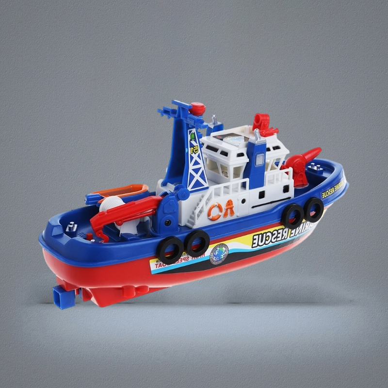 Electric Boat Children Marine Rescue Toys Navigation Warship Toy Birthday Gift 201204