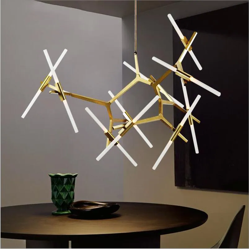 customizied postmodern nordic herringbone contemporary pendant light living room dining room dimmable g9 bulb hanging lamps led LL