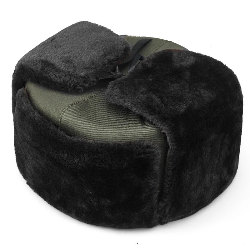 HT1892 Russian Hats Army Military Ushanka Bomber Hats Trapper Cap Winter Faux Fur Hats for Men Earflap Ski Trapper Caps 231228