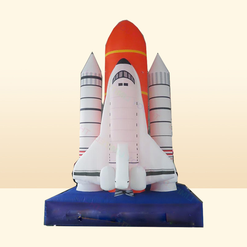 outdoor activities 4m High Giant inflatable spaceship space shuttle Rocket model for advertising