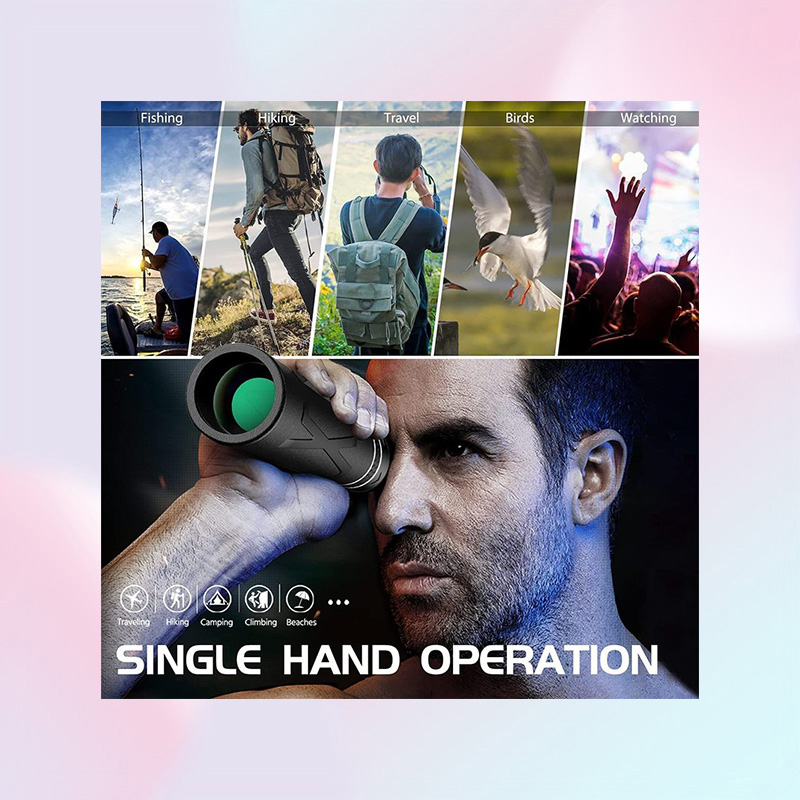 80x100 Zoom 50000M HD Bak4 Portable Powerful Binoculars Long Range Professional Telescope Monocular Spyglass Rainproof Hunting 220