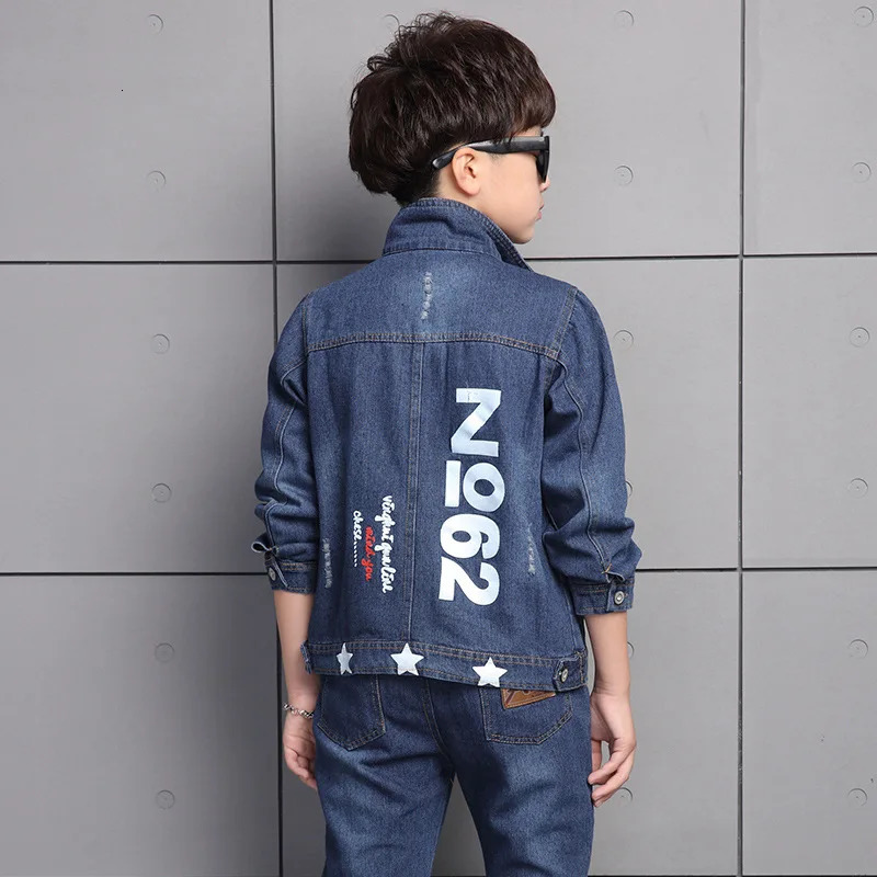 Children s Clothing Boy Spring Suit 2023 Korean Denim Two Sets Of Autumn Children Clothes 231228