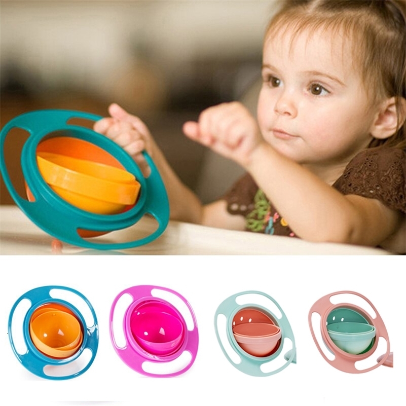 Universal Children Rotary Balance Novelty 360 Rotate Spill Proof Feeding Dishes Baby Training Toy 231228