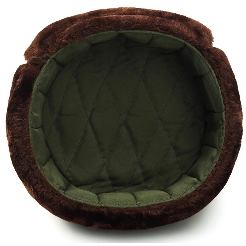 HT1892 Russian Hats Army Military Ushanka Bomber Hats Trapper Cap Winter Faux Fur Hats for Men Earflap Ski Trapper Caps 231228