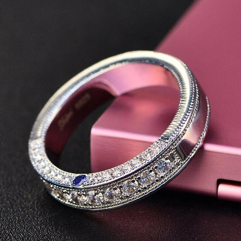 Wedding Rings: Sterg Sier 5A Cubic Zirconia Eternity Band Jewelry, Lover's Gift