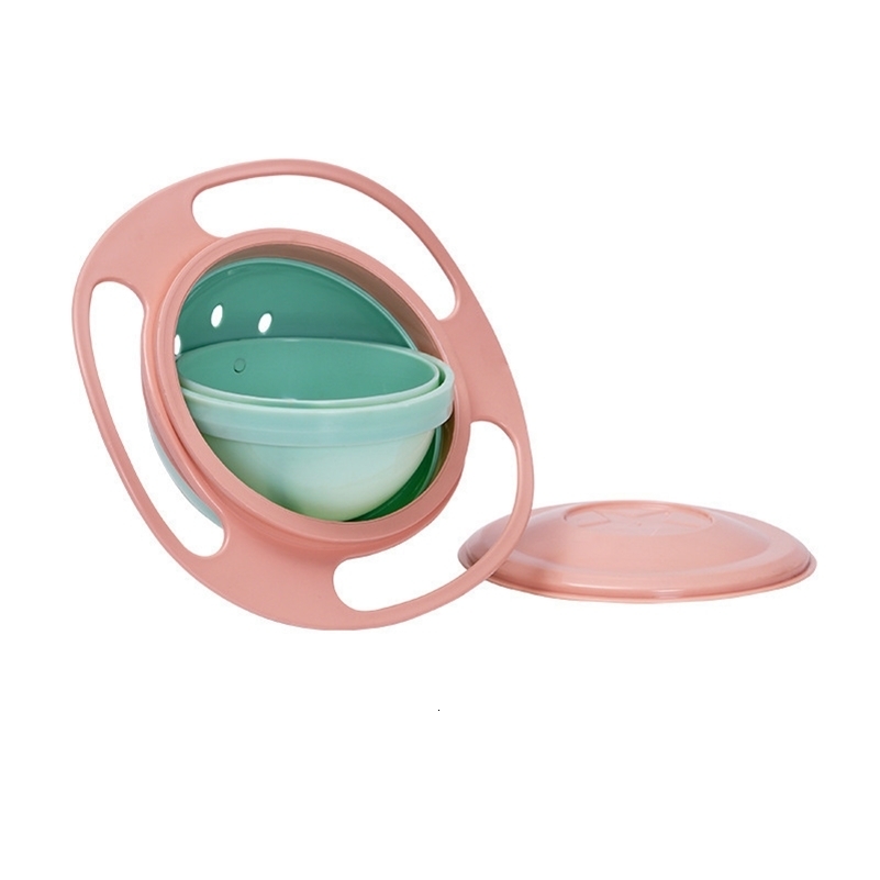 Universal Children Rotary Balance Novelty 360 Rotate Spill Proof Feeding Dishes Baby Training Toy 231228