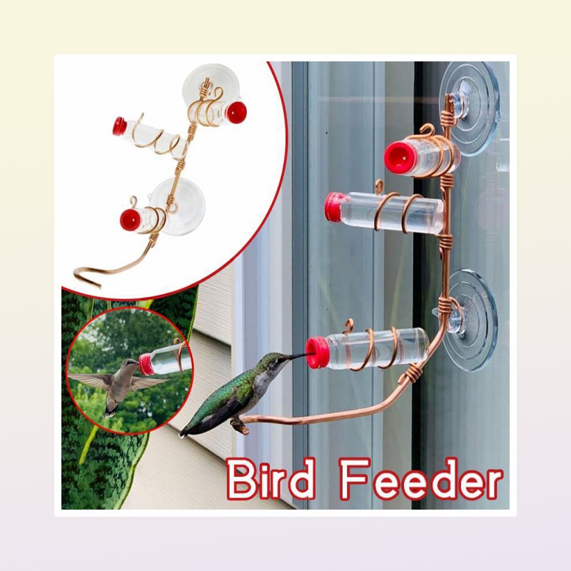 Other Bird Supplies 1pcs Window Hummingbird Feeder Sweet Feeders Creative Animal Suction Cup Feeding Glass Decoration2705995