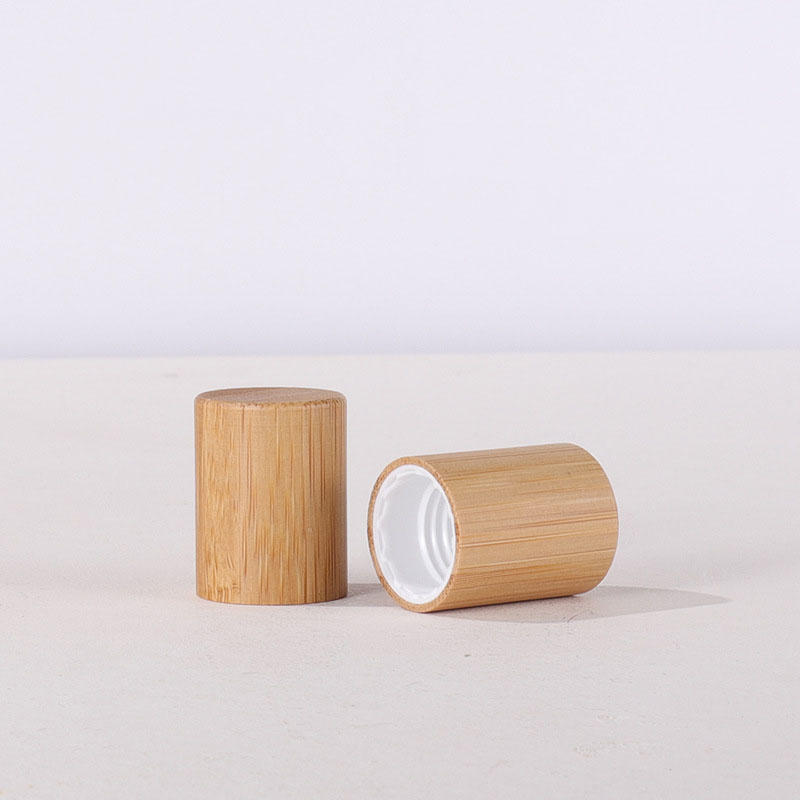 10ml Glass Roll On Bottles Frosted Amber Essential Oil Perfume Bottle with Bamboo Cap Stainless Steel Roller Ball