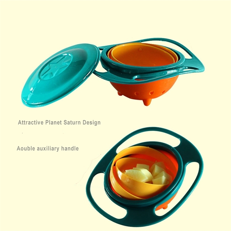 Universal Children Rotary Balance Novelty 360 Rotate Spill Proof Feeding Dishes Baby Training Toy 231228
