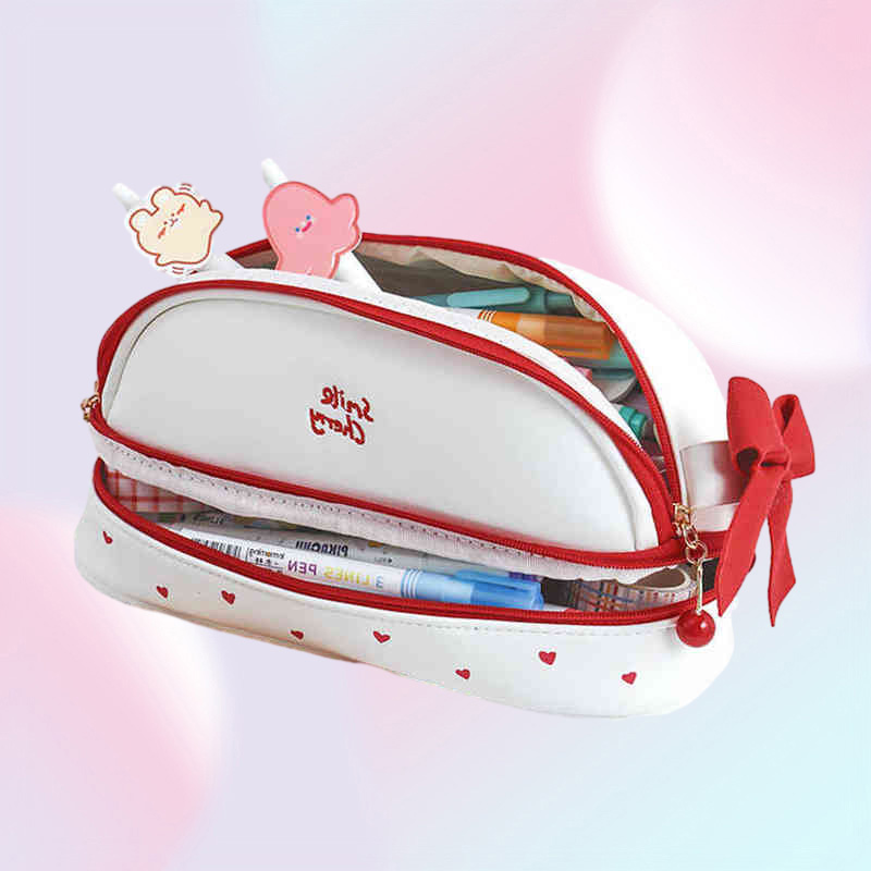 Learning Toys Pencil Case Large Kawaii School Pencil Cases Strawberry Stationery Pen Case For Girls Trousse School Supplies Cute P