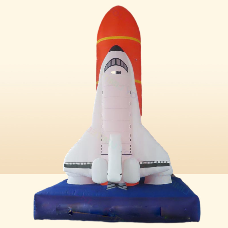 outdoor activities 4m High Giant inflatable spaceship space shuttle Rocket model for advertising