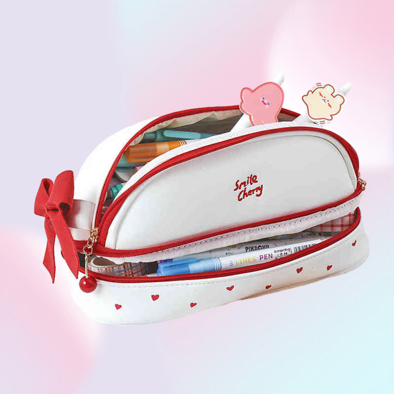 Learning Toys Pencil Case Large Kawaii School Pencil Cases Strawberry Stationery Pen Case For Girls Trousse School Supplies Cute P