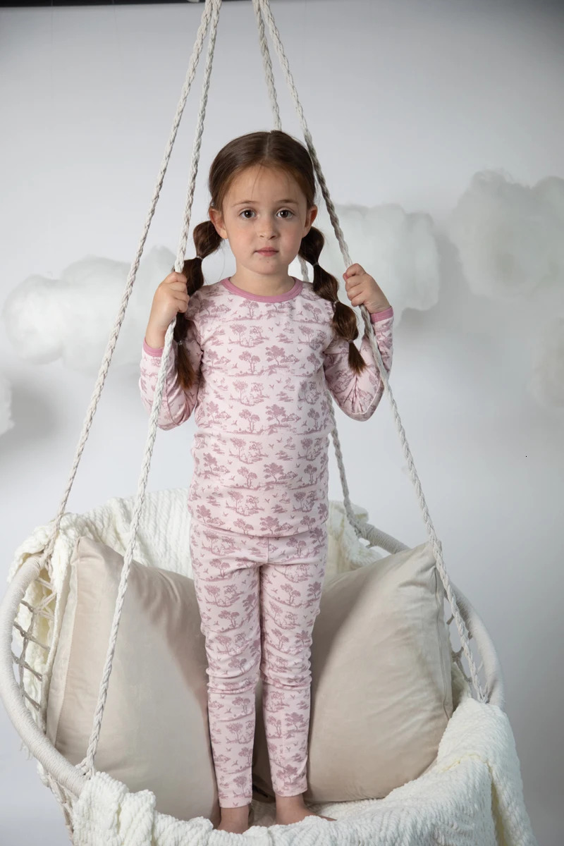 AS printed kids pjs soft baby girl boy set stretchy 231228