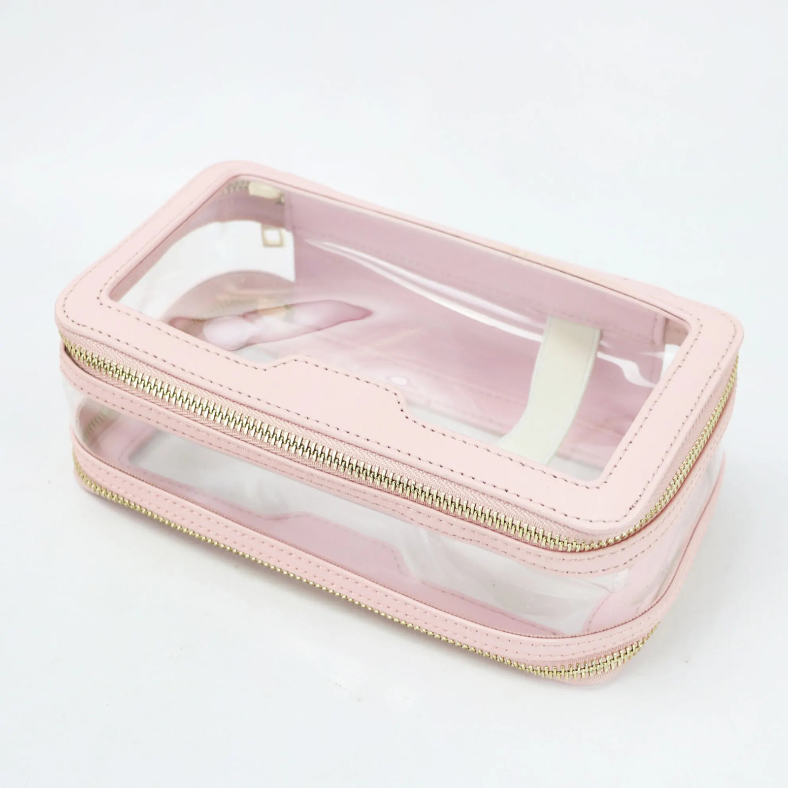 Customized Genuine Leather Travel Cosmetic Bag Fashion Waterproof Toiletry Bag Makeup Storage Bag Clear Pvc Cosmetic Bag 231228