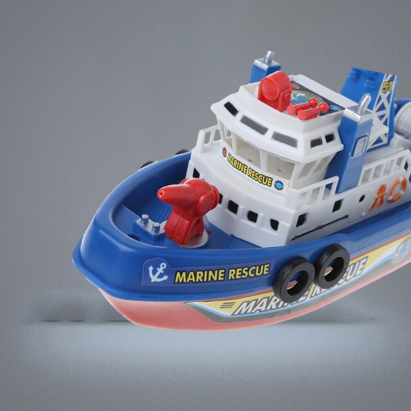 Electric Boat Children Marine Rescue Toys Navigation Warship Toy Birthday Gift 201204
