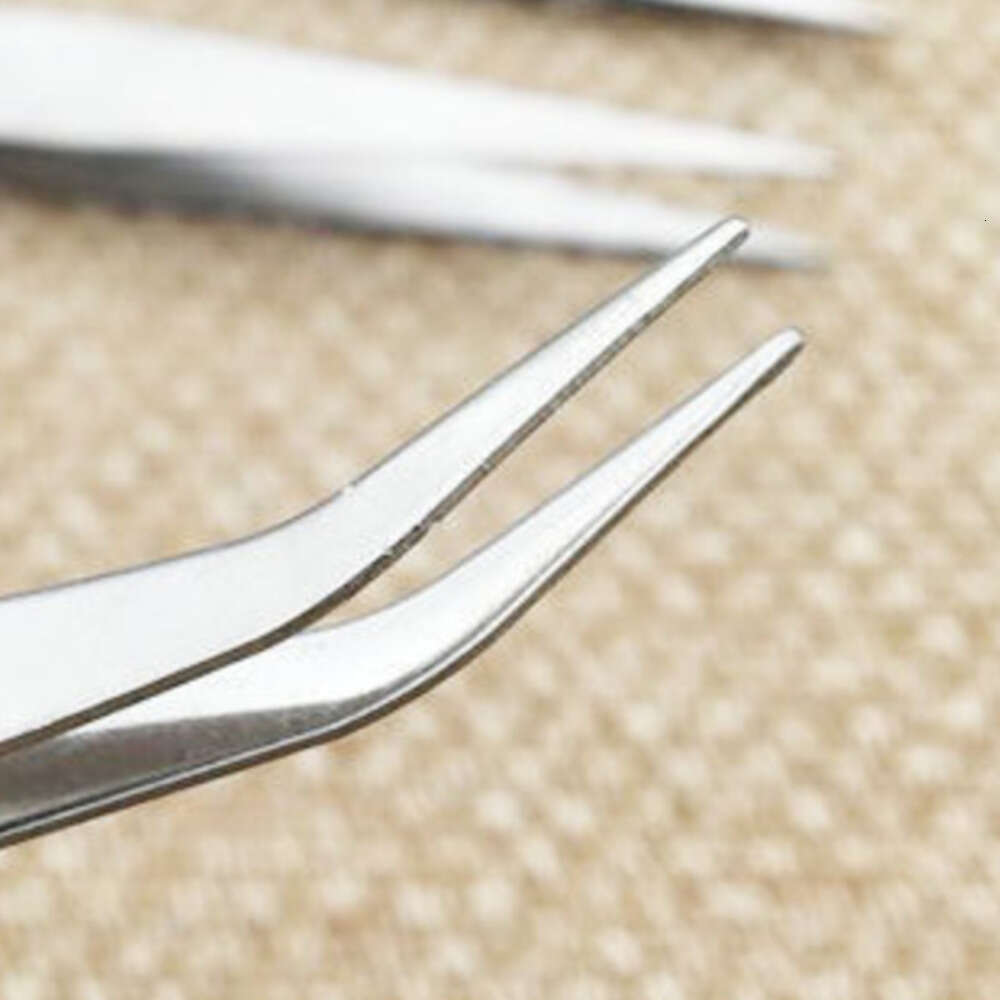 Stainless Steel Eyebrow Tweezers Straight Head Curved Head Tweezers Nipper For DIY Repair Tools Pinzas Para Cejas De Acero Inoxidable Augenbrauenpinze