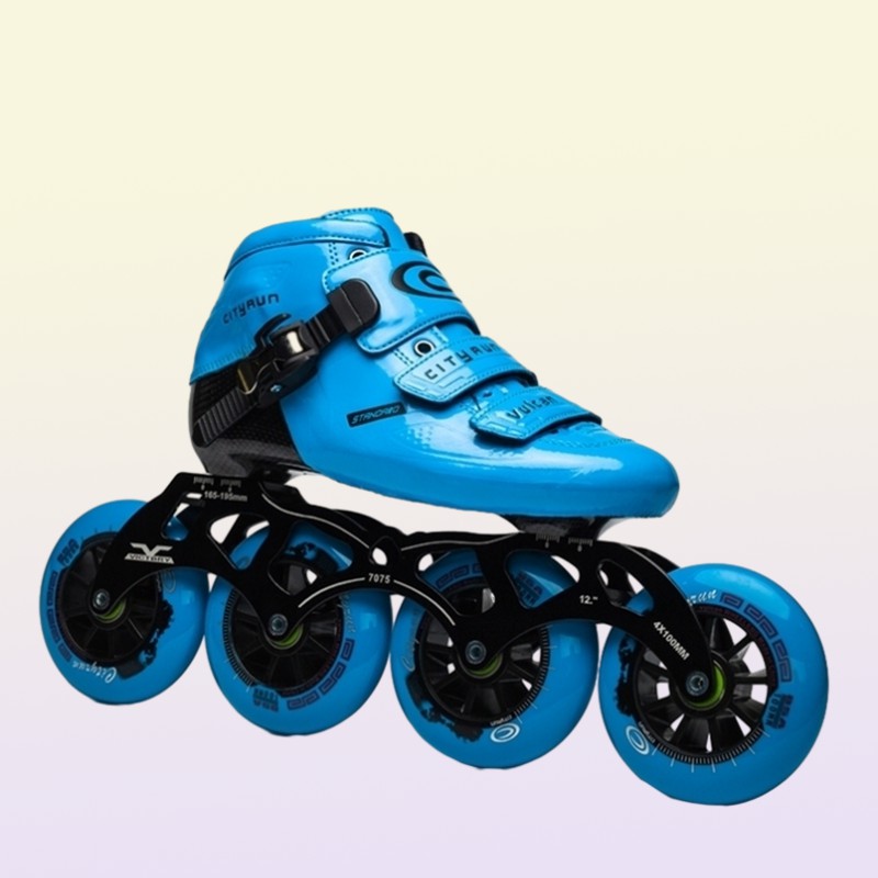 Ice Skates Professional CITYRUN Inline Speed Shoes for Indoor Track Race Speeding Competition 110mm 100mm 90mm Carbon Fiber Roller