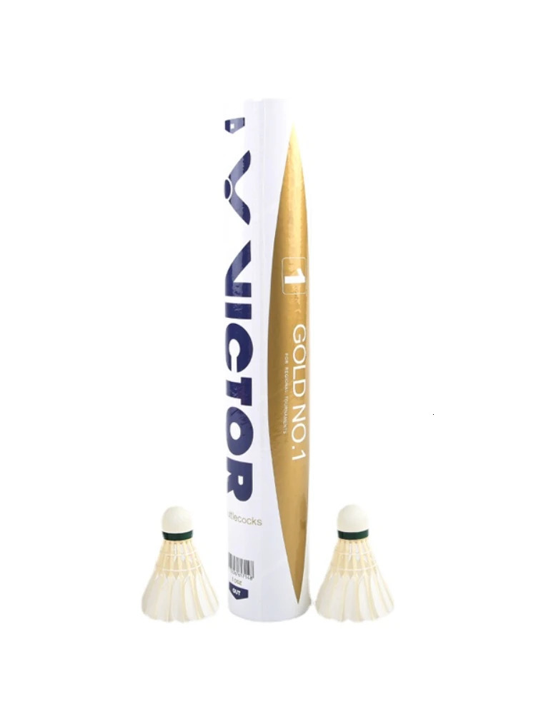 Original Victor Badminton Shuttlecock High Level Gold For Tournament Shuttlecocks Feather 231229