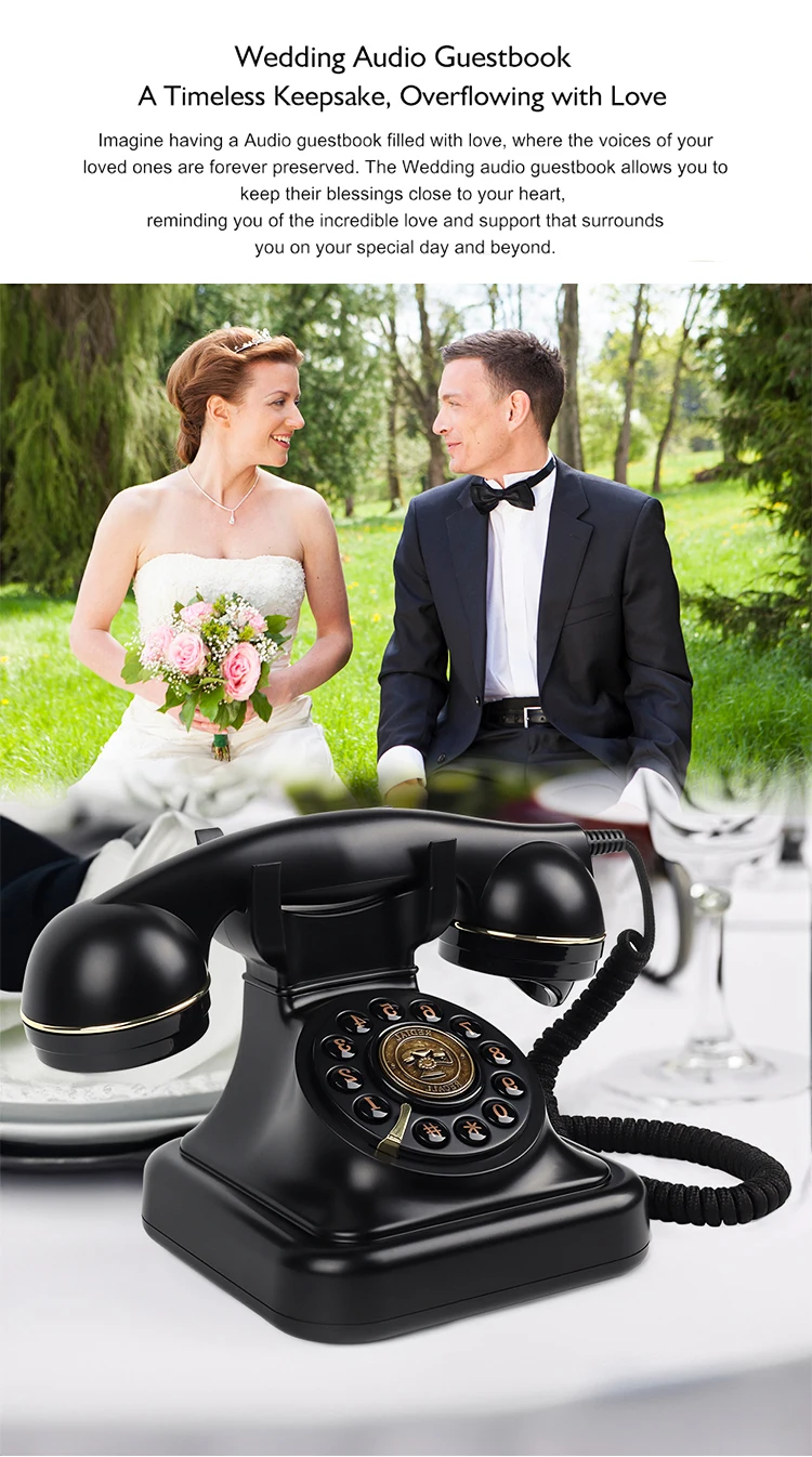 Audio Guest Book Wedding Phone Record Messages Left by Attendees at Wedding and Party