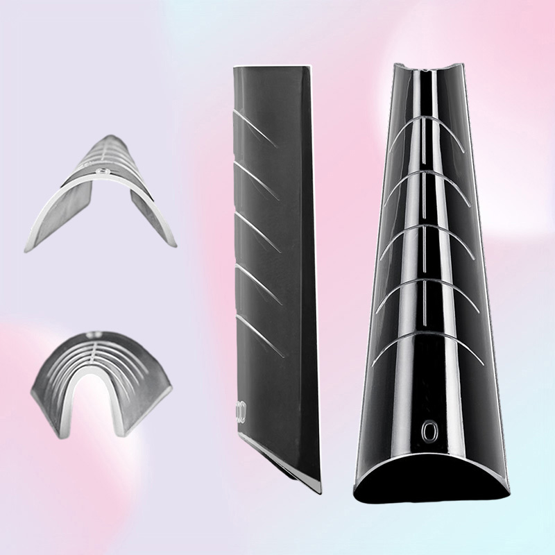 MSHARE Dual Forms Russian Almond Nail Tips Balerina Half Cover Quick Building Mold for Acrylic Gel Extension 120pcs in Box