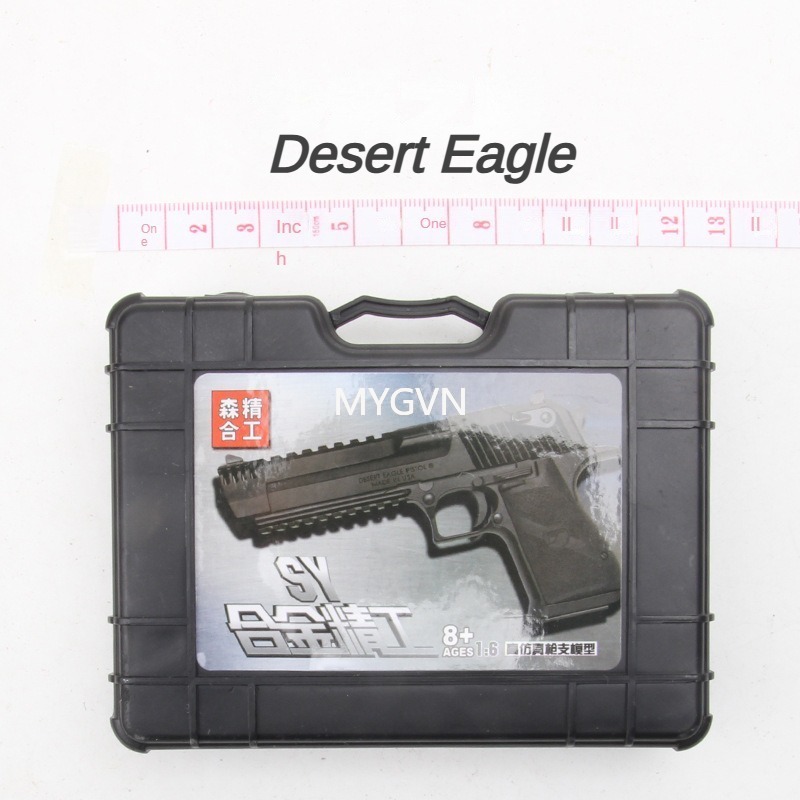 1:6 Mini Toy Gun Model Elaborate Desert Eagle Pistol M10 Colt Revolver Alloy Metal Moive Collection Prop Toys For Boys Birthday Gifts Look Real