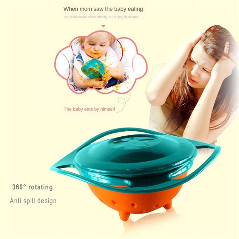 Universal Children Rotary Balance Novelty 360 Rotate Spill Proof Feeding Dishes Baby Training Toy 231228