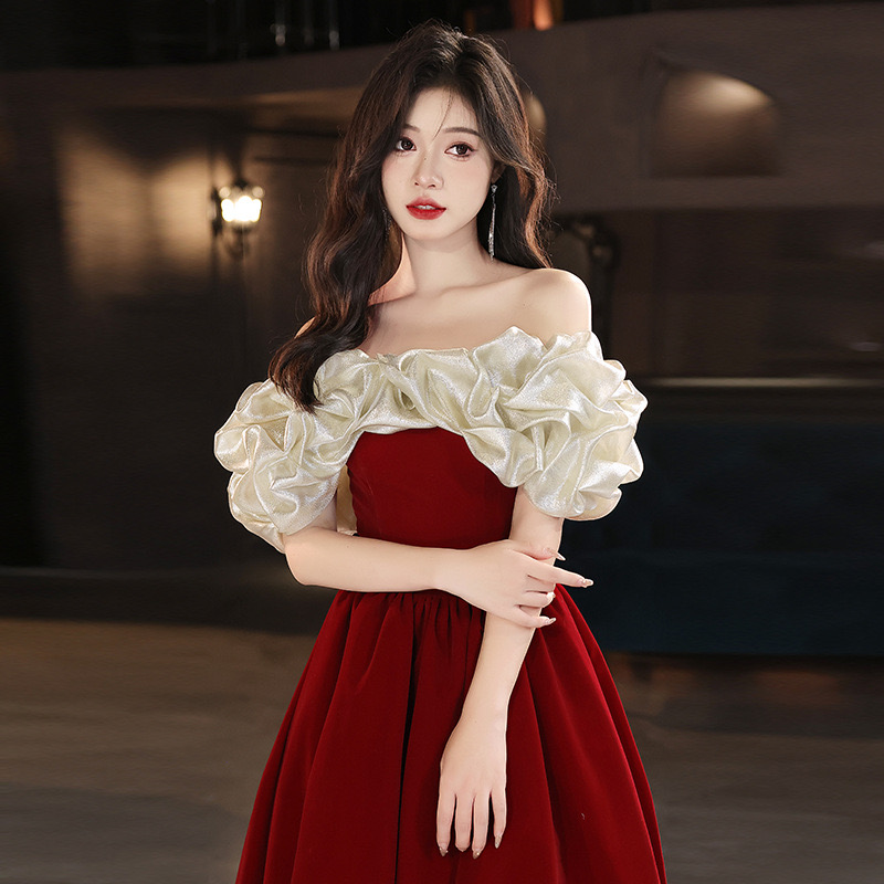 urious red Mother of the Bride Dress sexy 2024 Elegant Jewel or Length off shoulder princess Groom Party Gowns Long Pleats Appliques Champagne Robe De
