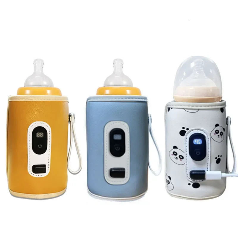 USB Baby Milk Bottle Thermal Bag Universal Digital Display Nursing Heater Portable Heat Keeper for Traveling 231228