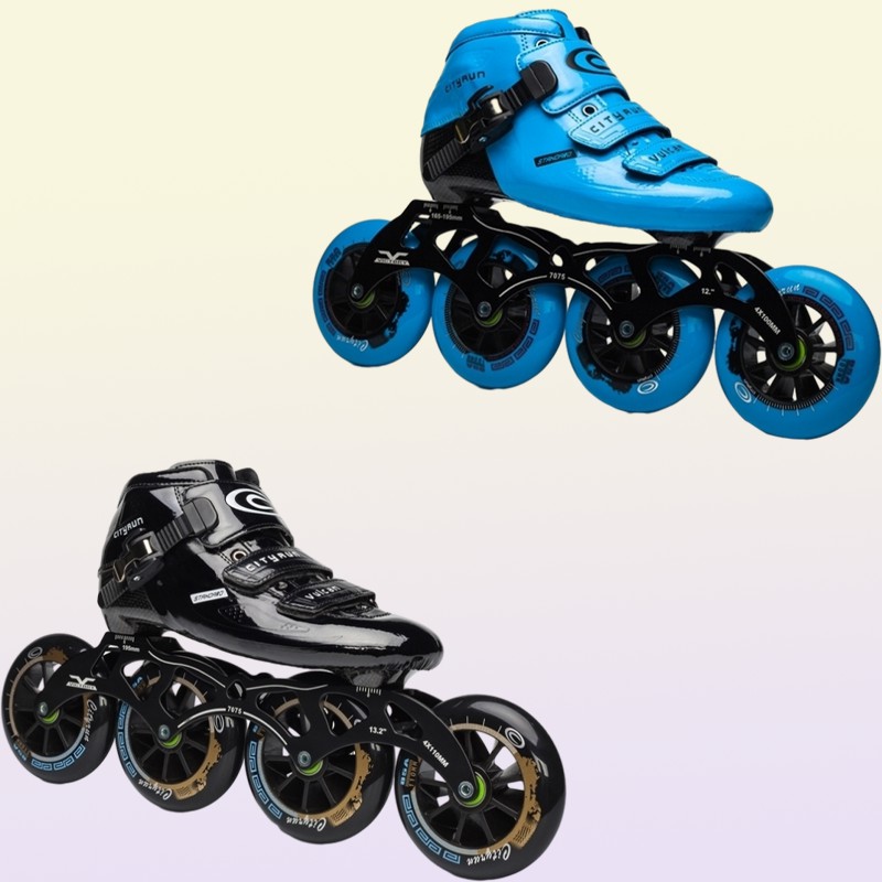 Ice Skates Professional CITYRUN Inline Speed Shoes for Indoor Track Race Speeding Competition 110mm 100mm 90mm Carbon Fiber Roller