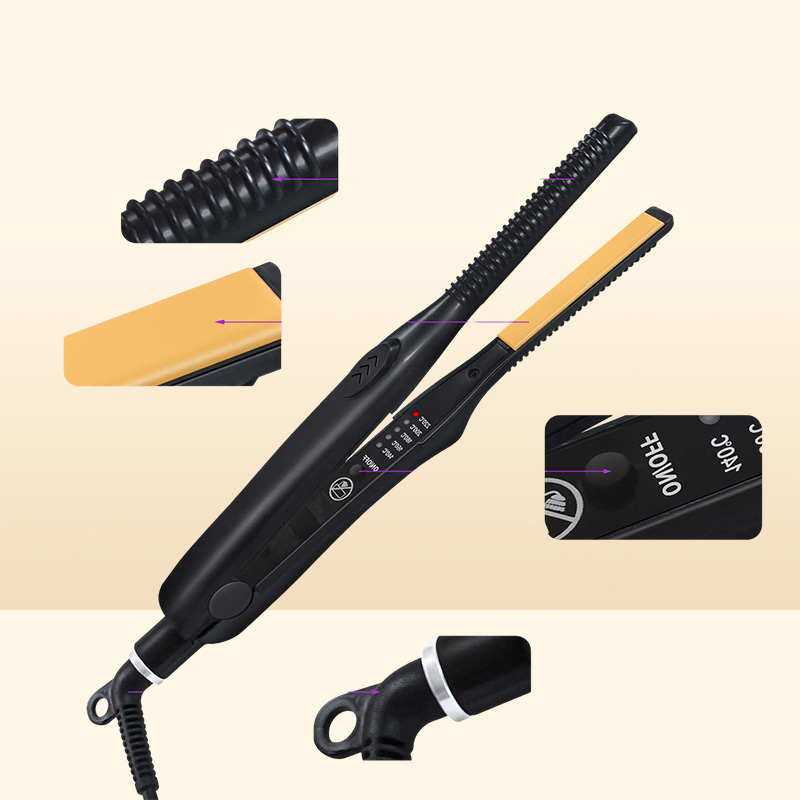 Hair Curlers Straighteners 2 in 1 Straightener and Curler Professional Salon Tool Fast Heating Travel Curling Iron Mini Straighten