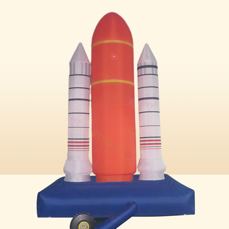 outdoor activities 4m High Giant inflatable spaceship space shuttle Rocket model for advertising