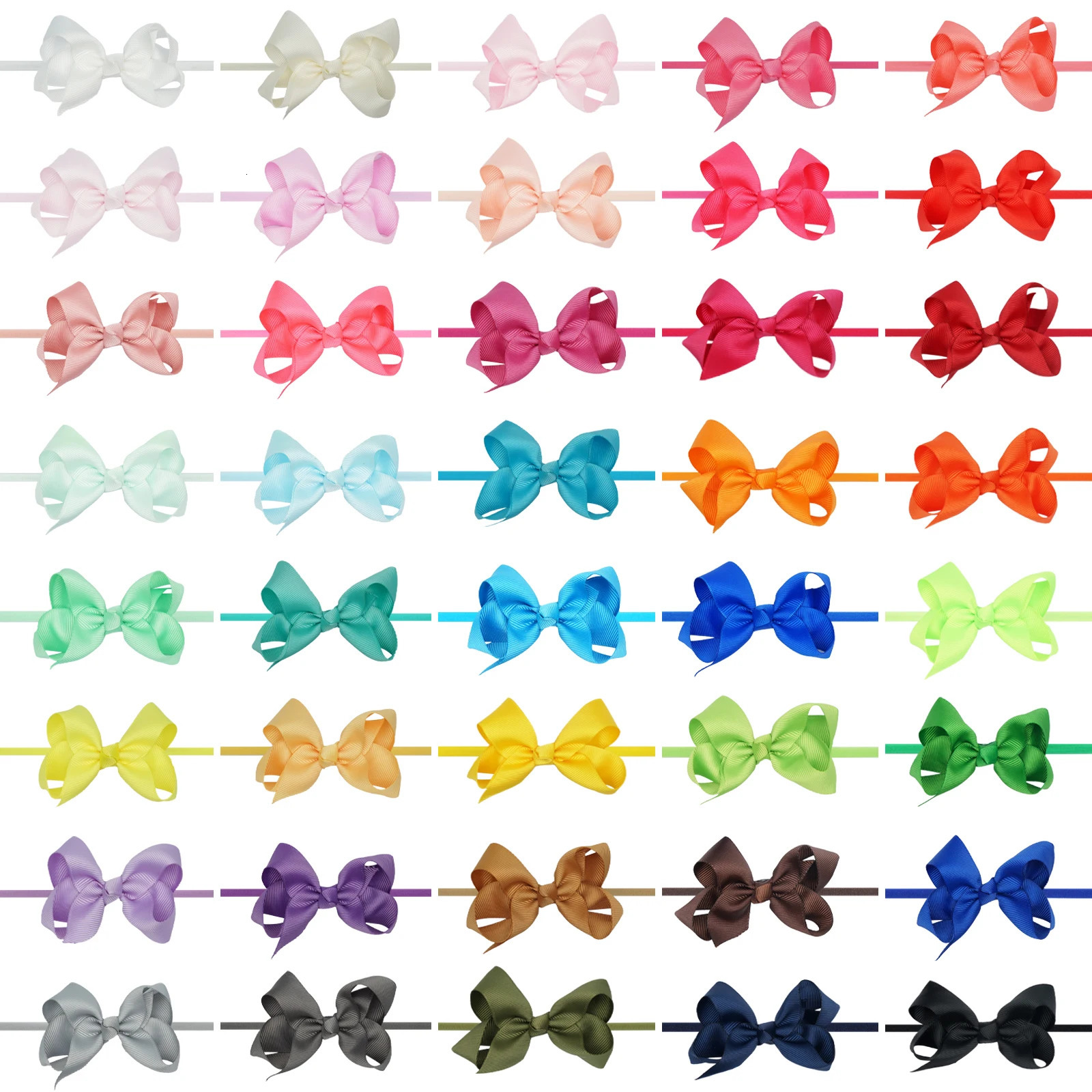 40PCS Baby Headbands 3" Hair Bows Super Soft Slim Hair Bands for Baby Girls Infant and born Toddlers Kids Gifts Accessories 231229
