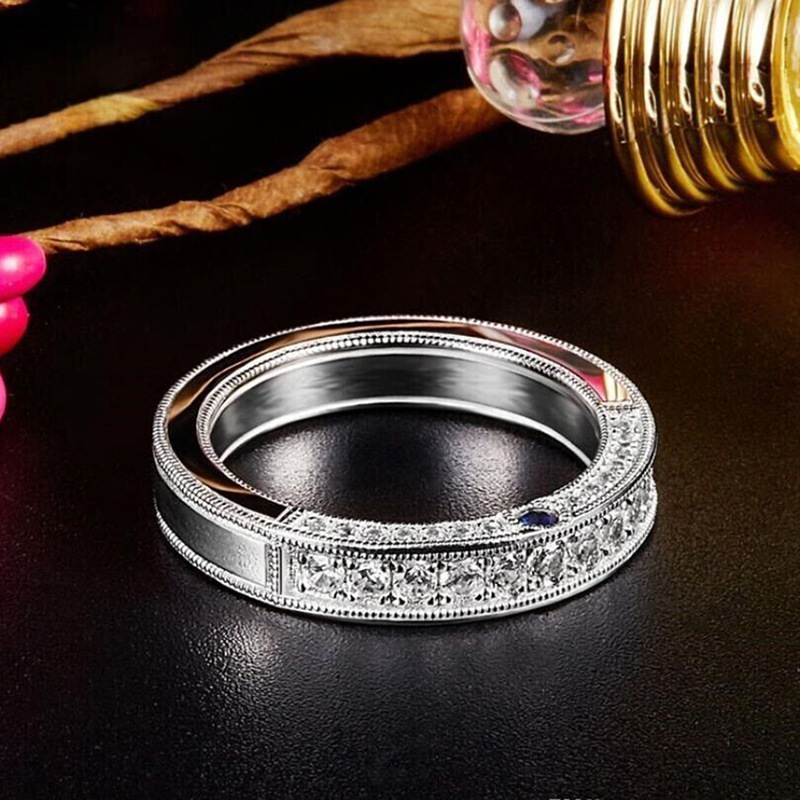 Wedding Rings: Sterg Sier 5A Cubic Zirconia Eternity Band Jewelry, Lover's Gift