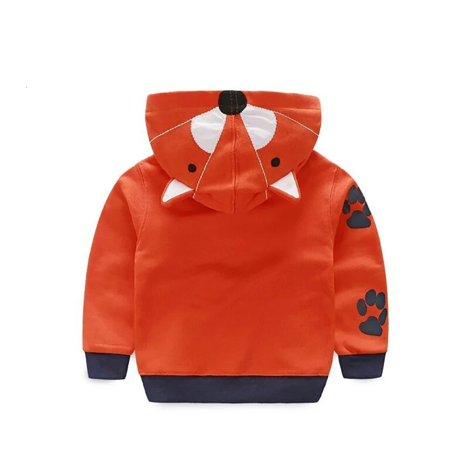 Kids Cartoon Coat Hoodies Tiger Jacket for Boy Girl Fox Animal Ear Hoody Kids Hooded Toddler Autumn Spring 18-6Y JYF 231229