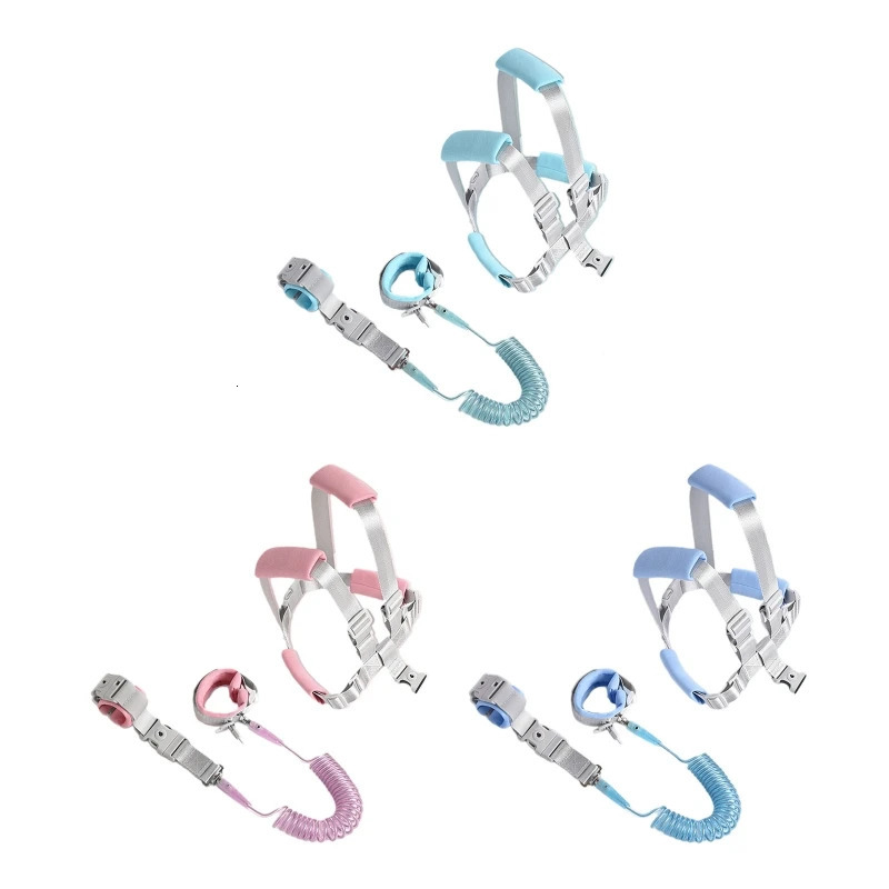 HX5D Toddler Leash Harness Backpack with Anti-Lost Wrist Link Kids Safety Walking Wristband Adjustable Strap Belt Travel Gear 231229