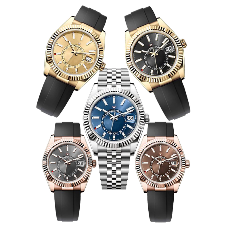 Mechanical watch men's automatic fashion watch 40mm small dial, working rubber all stainless steel strap, swimming watch, sapphire luminous watch 336238 montre de luxe