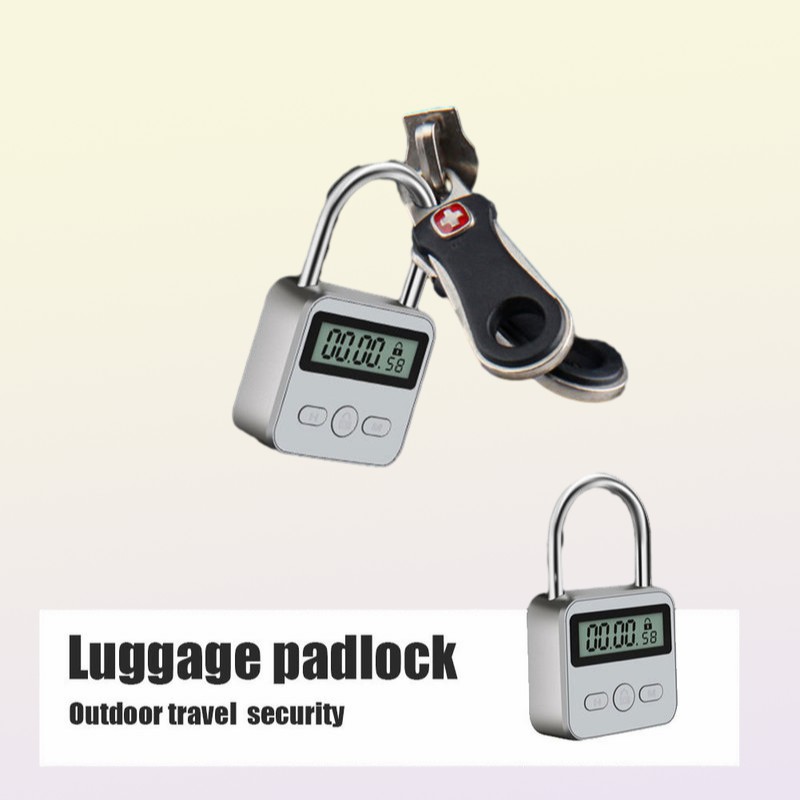 Lock USB LCD Display Metal Micro Electronic Rechargeable Timer Time Out MultiFunction Heavy Duty 2207252319299