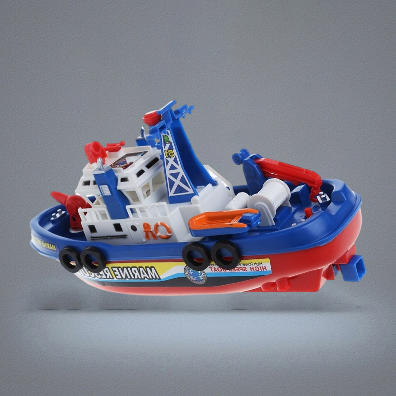Electric Boat Children Marine Rescue Toys Navigation Warship Toy Birthday Gift 201204