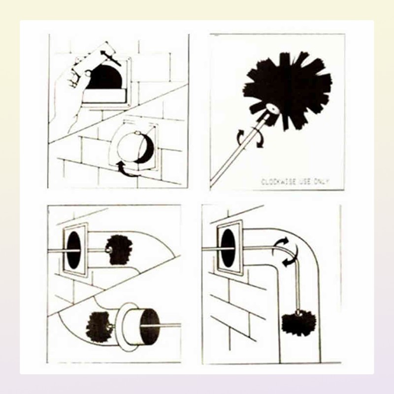 Flexible 8pcs Rods With 1pc Brush Head Chimney Cleaner Sweep Rotary Fireplaces Inner Wall Cleaning Brush Cleaner Chimneys Access 25857808