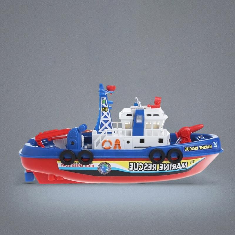 Electric Boat Children Marine Rescue Toys Navigation Warship Toy Birthday Gift 201204