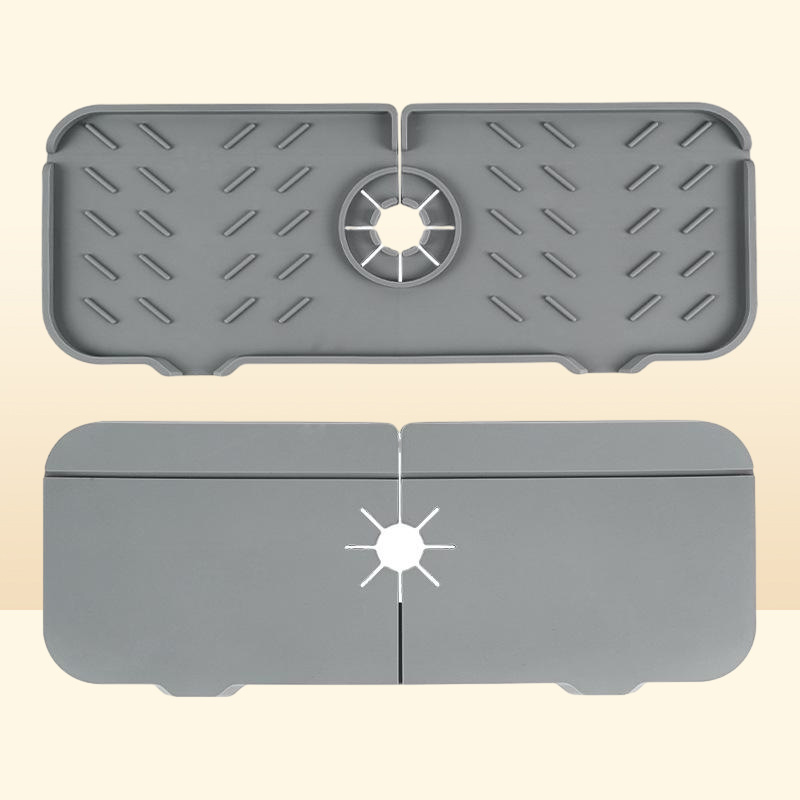 Mats Pads Kitchen Silicone Faucet Mat Sink Draining Splash Guard Drainage Drying Pad Bathroom Countertop Protection3081562