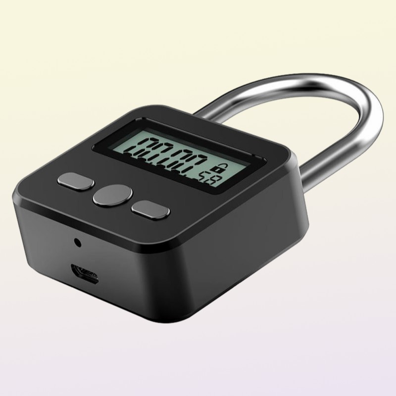 Lock USB LCD Display Metal Micro Electronic Rechargeable Timer Time Out MultiFunction Heavy Duty 2207252319299