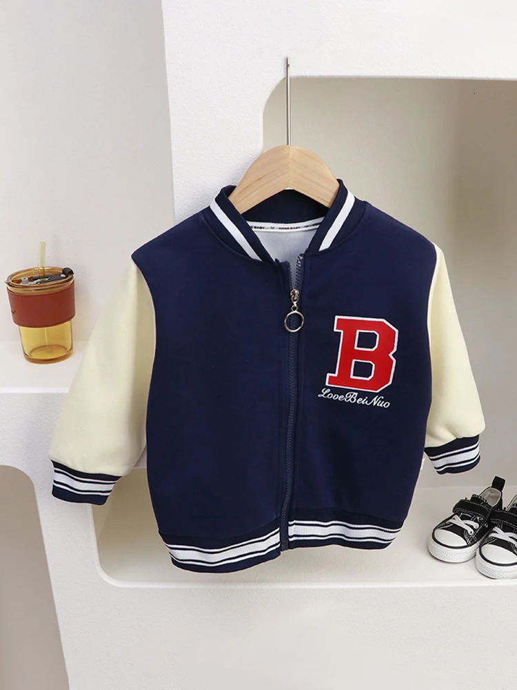 LJMOFA 1-6T Spring Kids Jacket for Boy Coat Autumn Zipper Baseball Uniform Cotton Light Outerwear Baby Toddle Child Cloth D144 231228