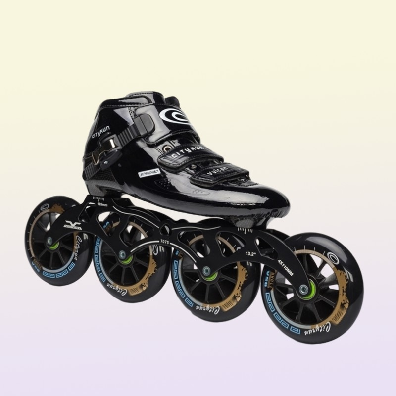 Ice Skates Professional CITYRUN Inline Speed Shoes for Indoor Track Race Speeding Competition 110mm 100mm 90mm Carbon Fiber Roller